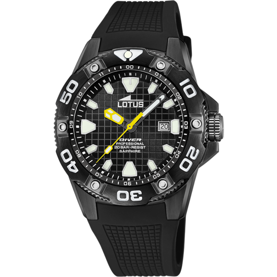 lotus RELOJ LOTUS DIVER 18928/B NEGRO CORREA DE CAUCHO HOMBRE