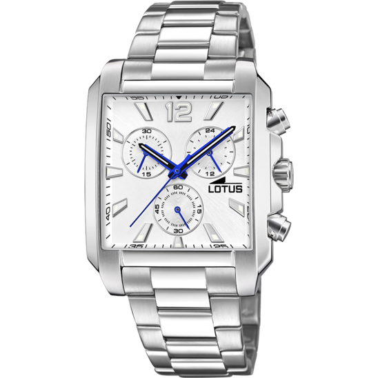 lotus RELOJ LOTUS SQUARE SERIES 18850/1 PLATEADO CORREA DE ACERO INOXIDABLE 316L HOMBRE