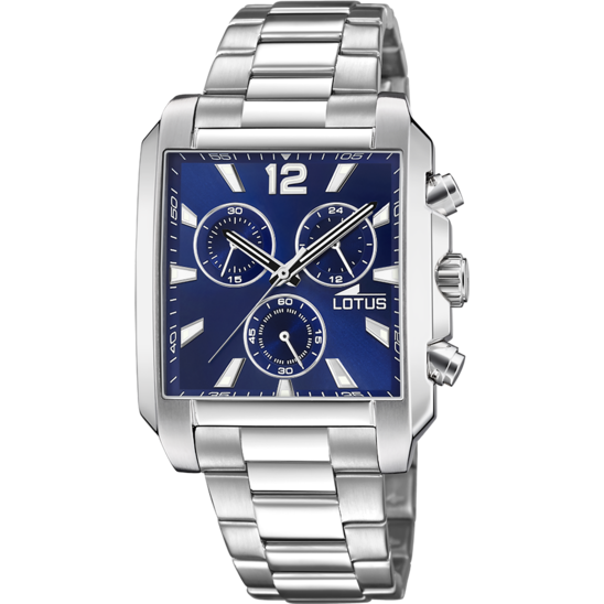 lotus RELOJ LOTUS SQUARE SERIES 18850/2 AZUL CORREA DE ACERO INOXIDABLE 316L HOMBRE