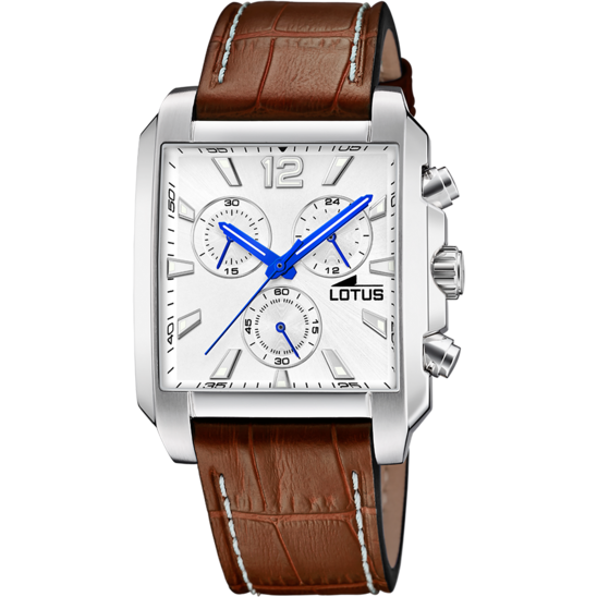 lotus RELOJ LOTUS SQUARE SERIES 18851/1 PLATEADO CORREA DE CUERO HOMBRE