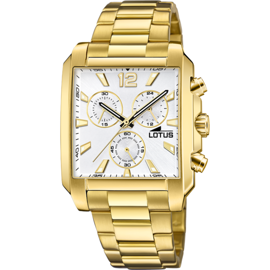 lotus RELOJ LOTUS SQUARE SERIES 18853/1 PLATEADO CORREA DE ACERO INOXIDABLE 316L HOMBRE