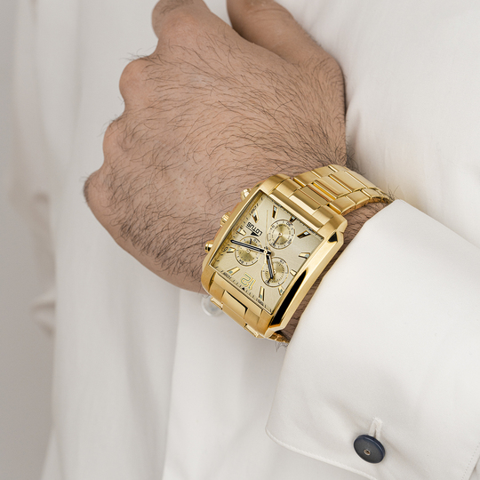 Lotus RELOJ LOTUS SQUARE SERIES 18853/5 DORADO CORREA DE ACERO INOXIDABLE 316L HOMBRE