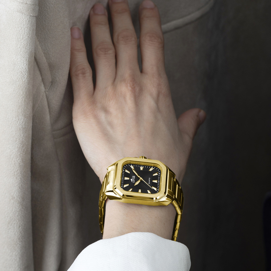 Lotus RELOJ LOTUS SQUARE SERIES 18970/3 NEGRO CORREA DE ACERO INOXIDABLE 316L MUJER