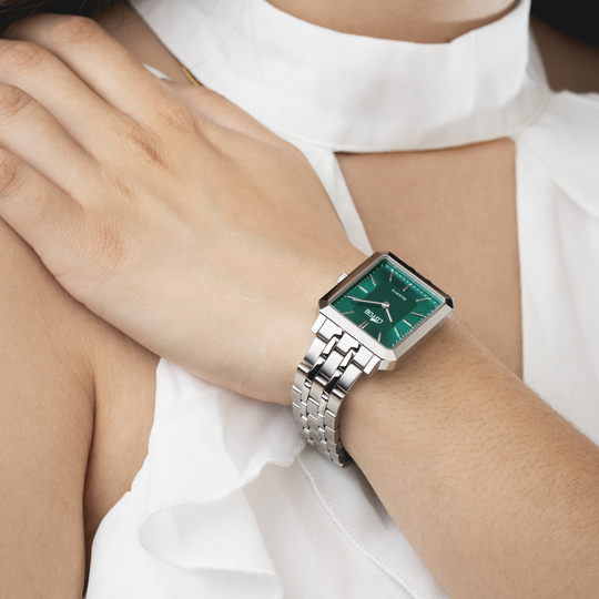 Lotus RELOJ LOTUS SQUARE SERIES 18980/4 VERDE CORREA DE ACERO INOXIDABLE 316L MUJER