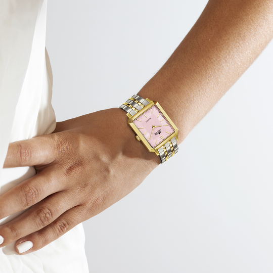 Lotus RELOJ LOTUS SQUARE SERIES 18981/2 ROSA CORREA DE ACERO INOXIDABLE 316L MUJER