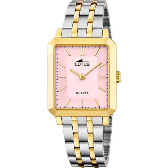lotus RELOJ LOTUS SQUARE SERIES 18981/2 ROSA CORREA DE ACERO INOXIDABLE 316L MUJER