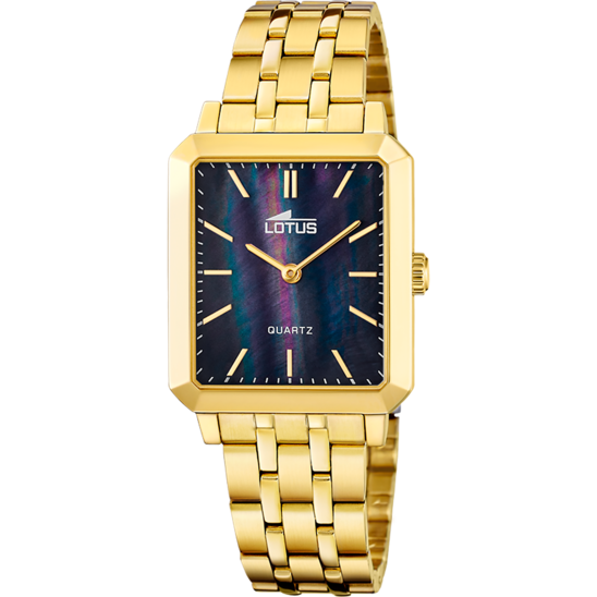 lotus RELOJ LOTUS SQUARE SERIES 18982/3 NEGRO CORREA DE ACERO INOXIDABLE 316L MUJER