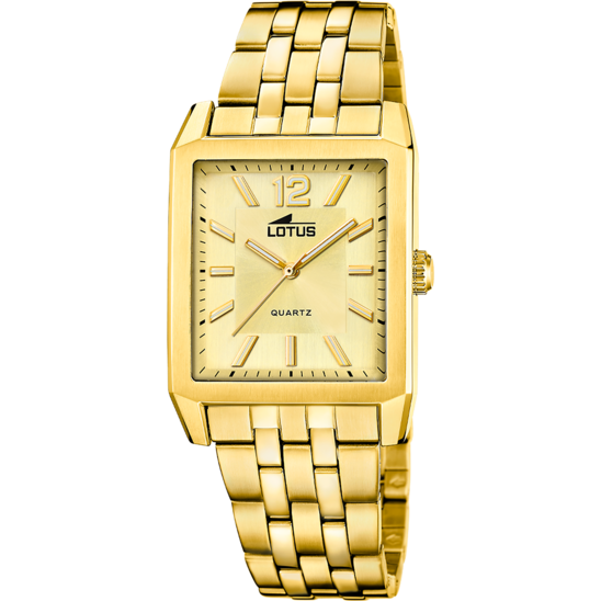 lotus RELOJ LOTUS SQUARE SERIES 18984/2 BEIGE CORREA DE ACERO INOXIDABLE 316L HOMBRE