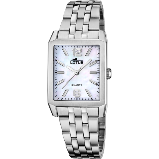 lotus RELOJ LOTUS SQUARE SERIES 18985/1 BEIGE CORREA DE ACERO INOXIDABLE 316L MUJER