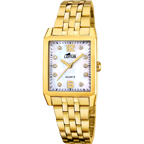 lotus RELOJ LOTUS SQUARE SERIES 18986/1 BEIGE CORREA DE ACERO INOXIDABLE 316L MUJER