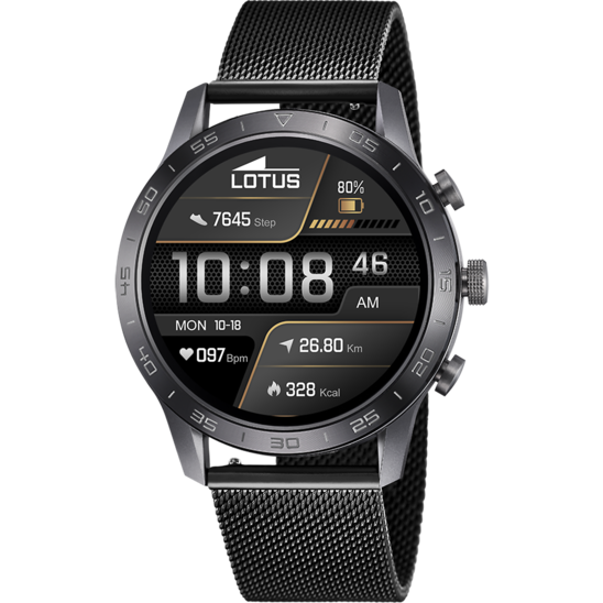 lotus SMARTWATCH LOTUS 50048/1 NEGRO CORREA DE ACERO INOXIDABLE 316L FUNCIÓN LLAMADAS BLUETOOTH HOMBRE