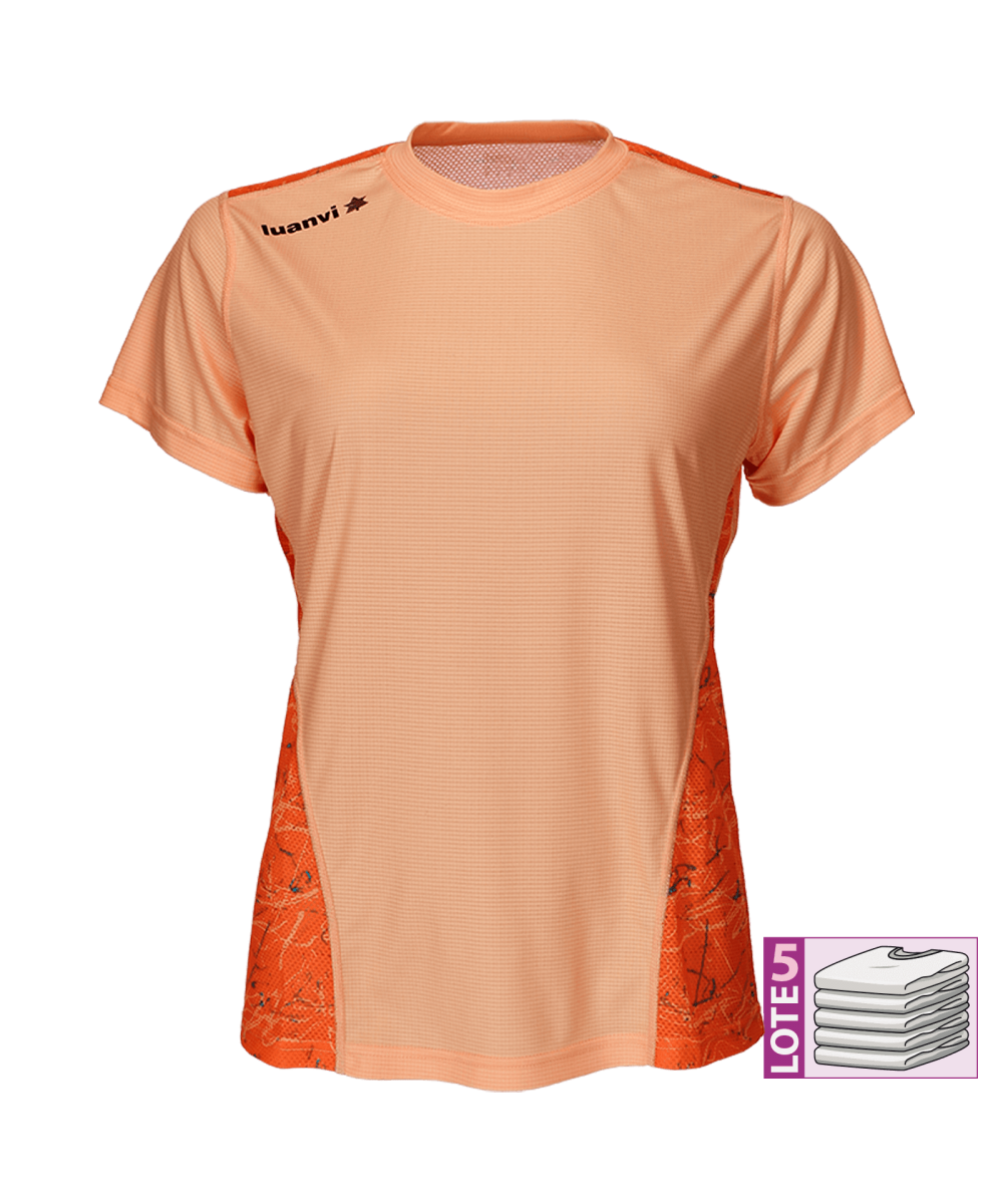luanvi Luanvi lote 5 camisetas técnicas mujer manga corta nocaut fantasy: luanvi.com: ropa deportiva online