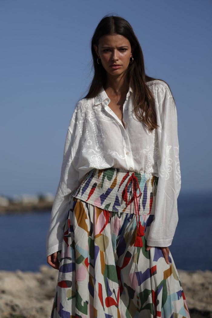 Luna Llena Blusa Blanca Bordada Alba CR17 – Luna Llena