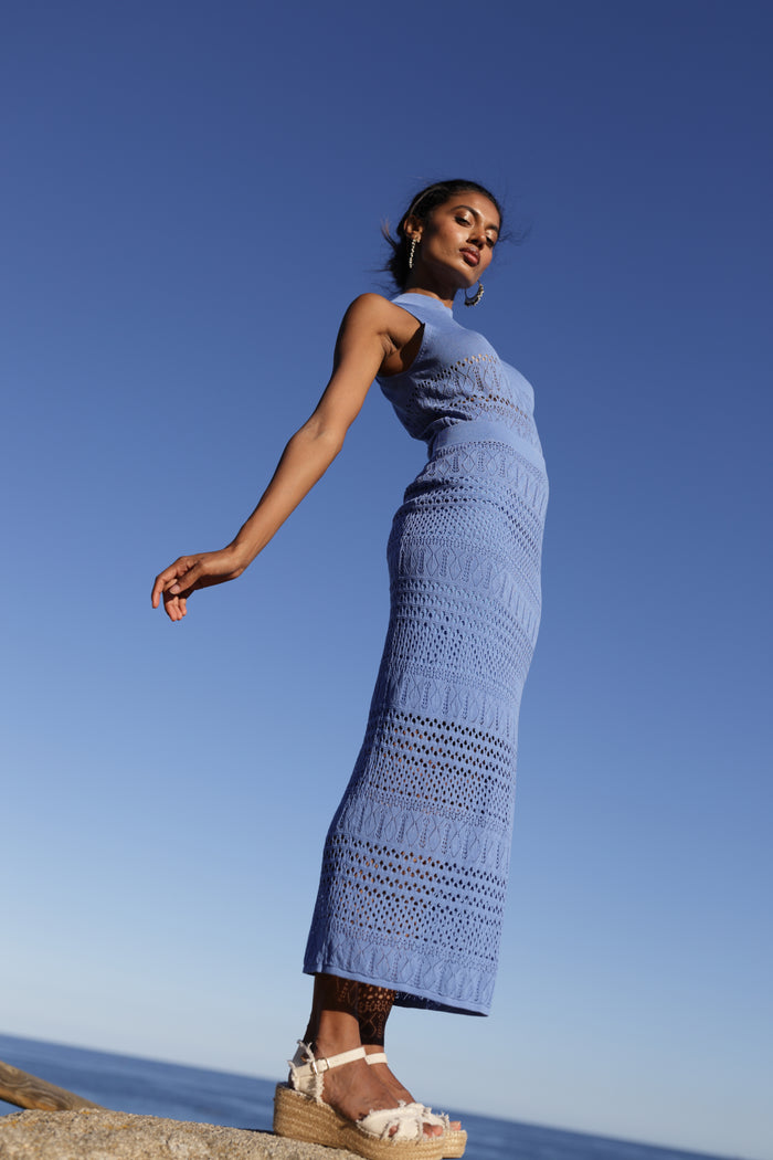 Luna Llena Falda Larga Mujer Luna Llena Verano En Color Azul – Luna Llena