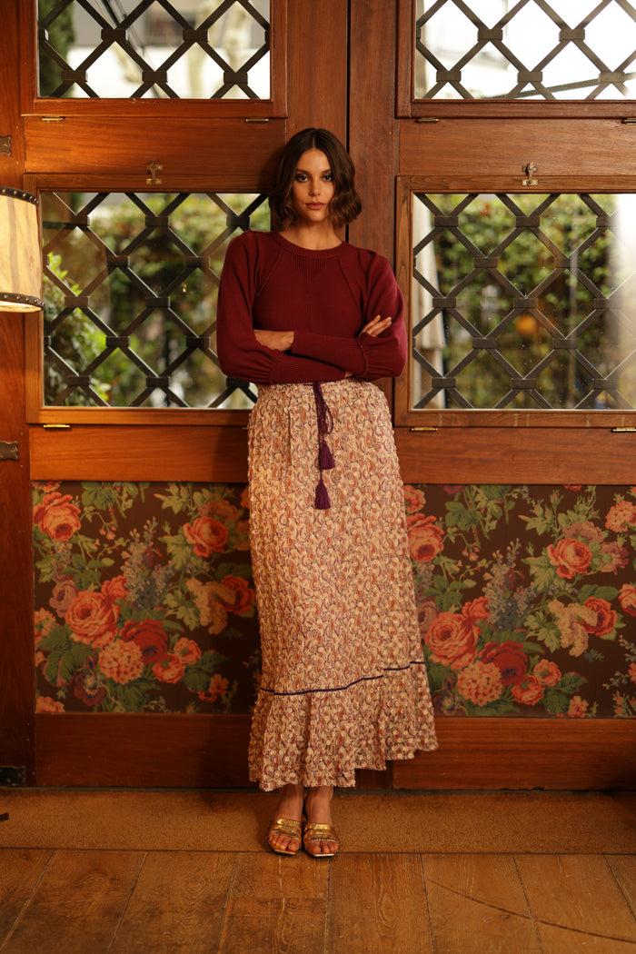 luna llena Falda Penelope Colección Bordeaux CM302 – Luna Llena