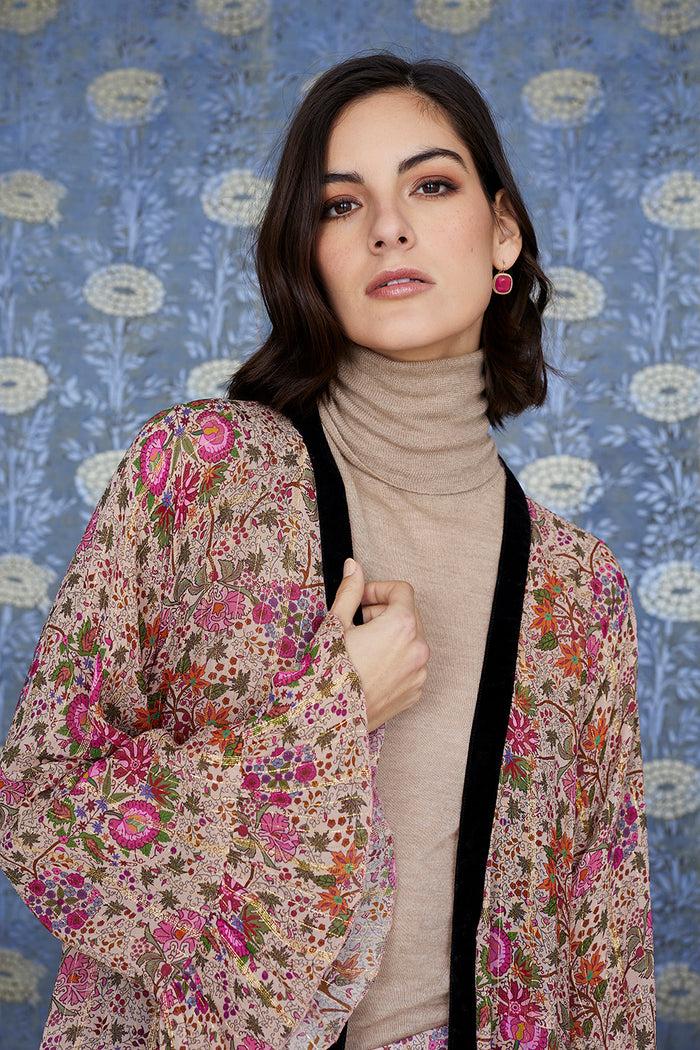 Luna Llena Kimono Largo Color Rosa Daniella LN5 – Luna Llena
