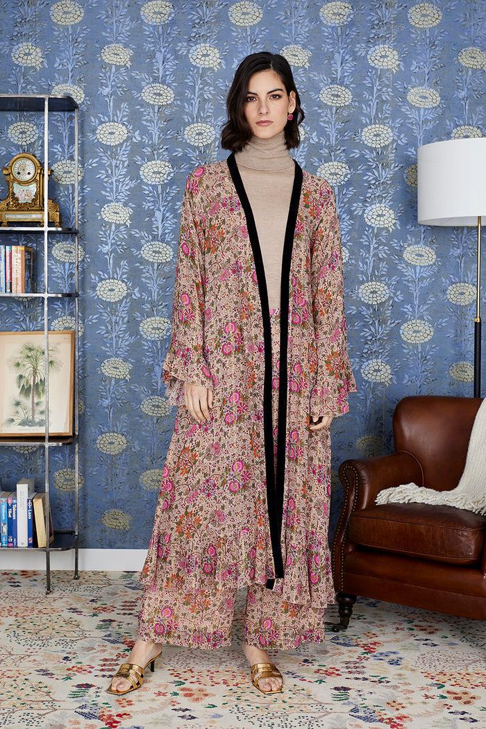 luna llena Kimono largo color rosa Daniella LN5 – Luna Llena