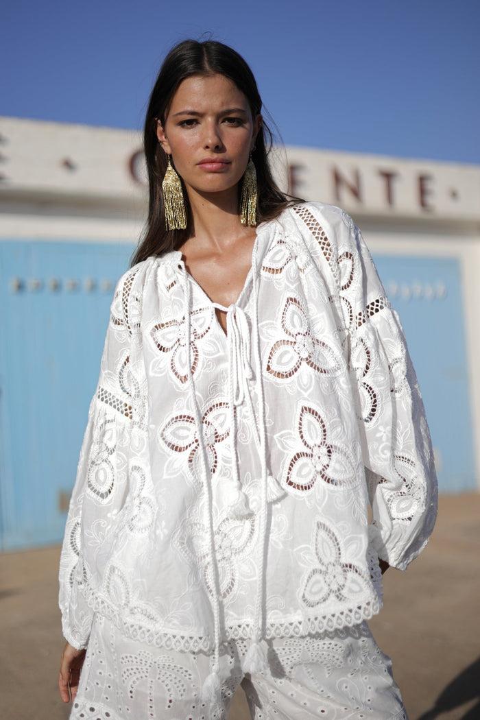 luna llena Blusón blanco Katergo PE74 – Luna Llena