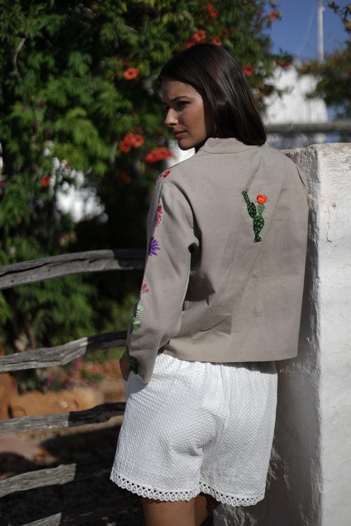 Luna Llena Chaqueta Bordada Cactus CA3 – Luna Llena