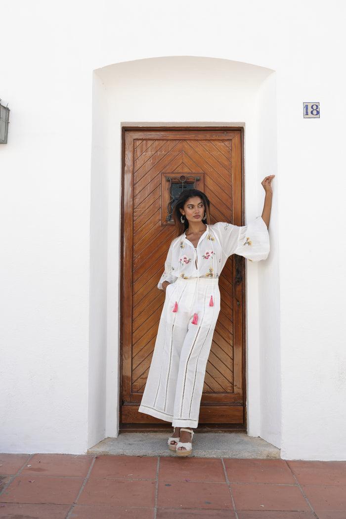 luna llena Pantalón blanco verano mujer Luna LLena – Luna Llena