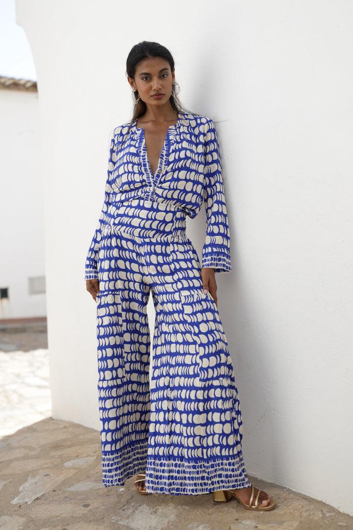 Luna Llena Pantalón De Verano Luna Llena Estampado Topos – Luna Llena