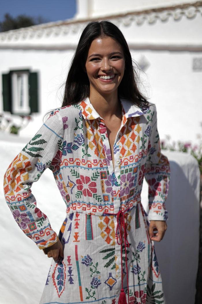 luna llena Vestido camisero Camila Colección Zihuatanejo BR40 – Luna Llena