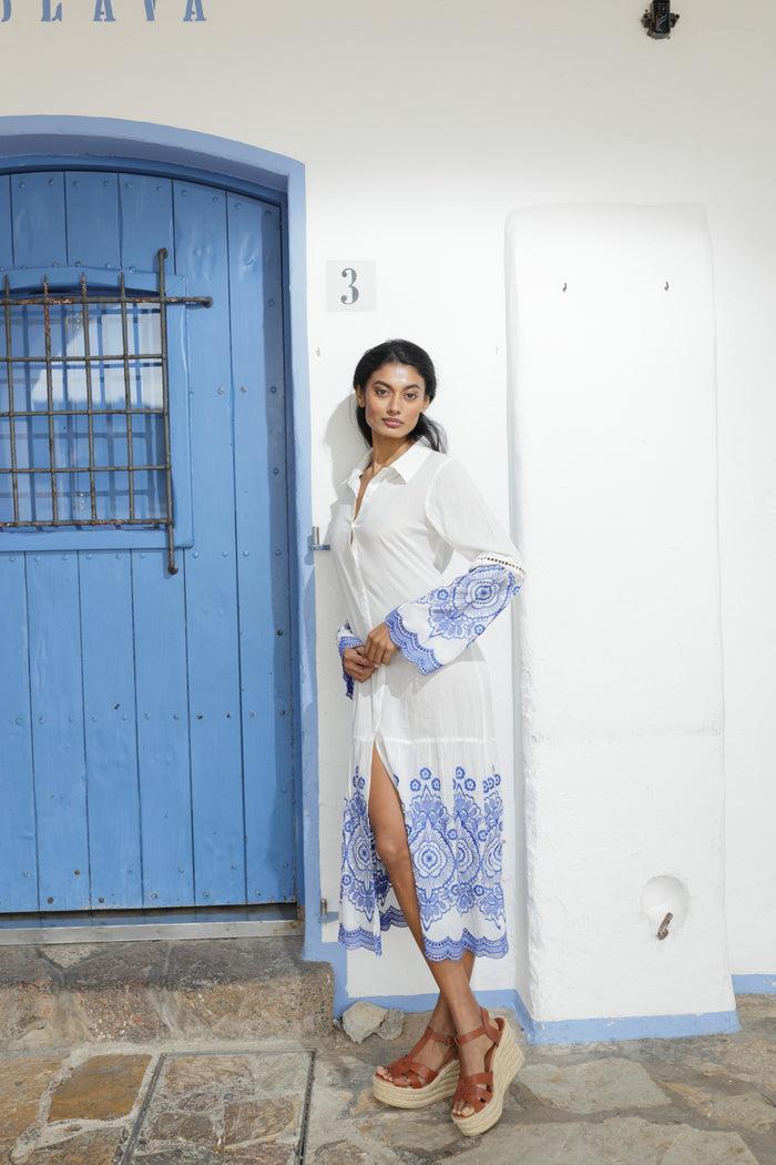 luna llena Vestido camisero DÉMETER AZ19 – Luna Llena