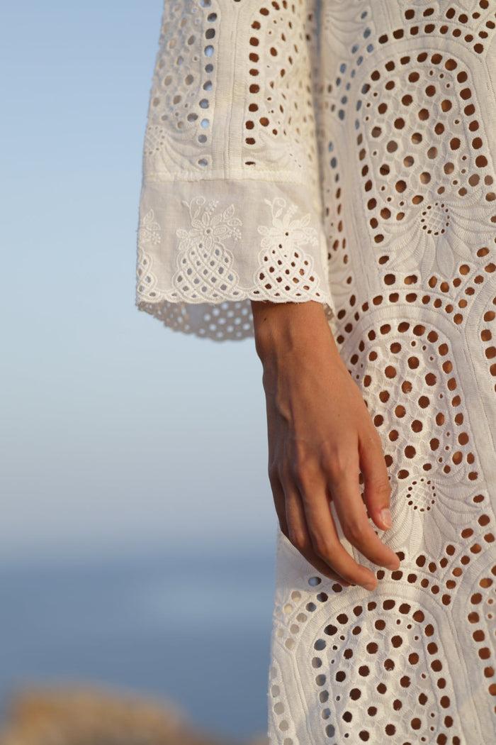 Luna Llena Vestido Camisero Miami Bordado PX808 – Luna Llena