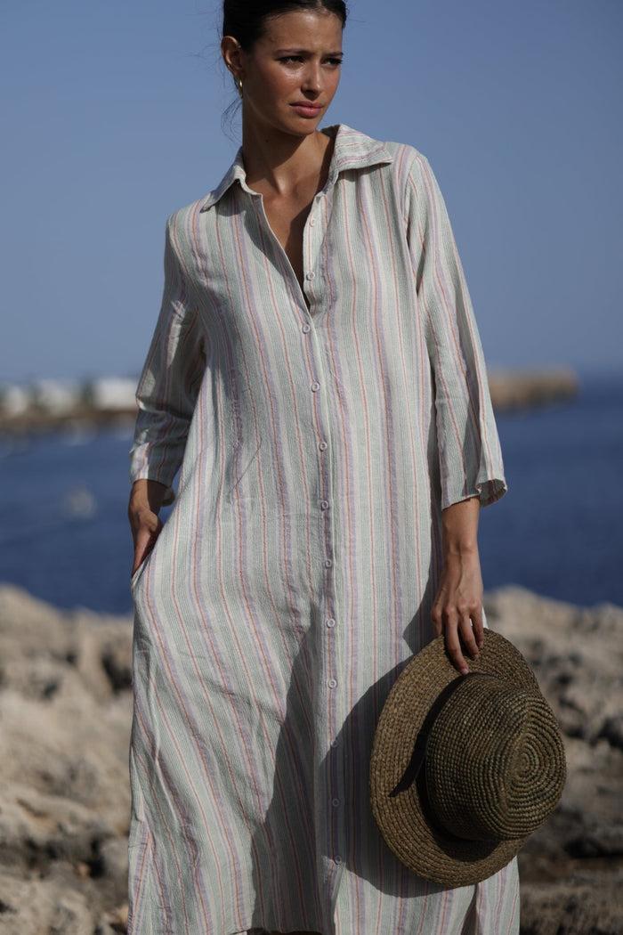 Luna Llena Vestido Camisero Miami Colección Ferrante SS808 – Luna Llena