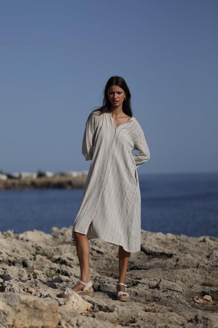 luna llena Vestido camisero Miami Colección Ferrante SS808 – Luna Llena