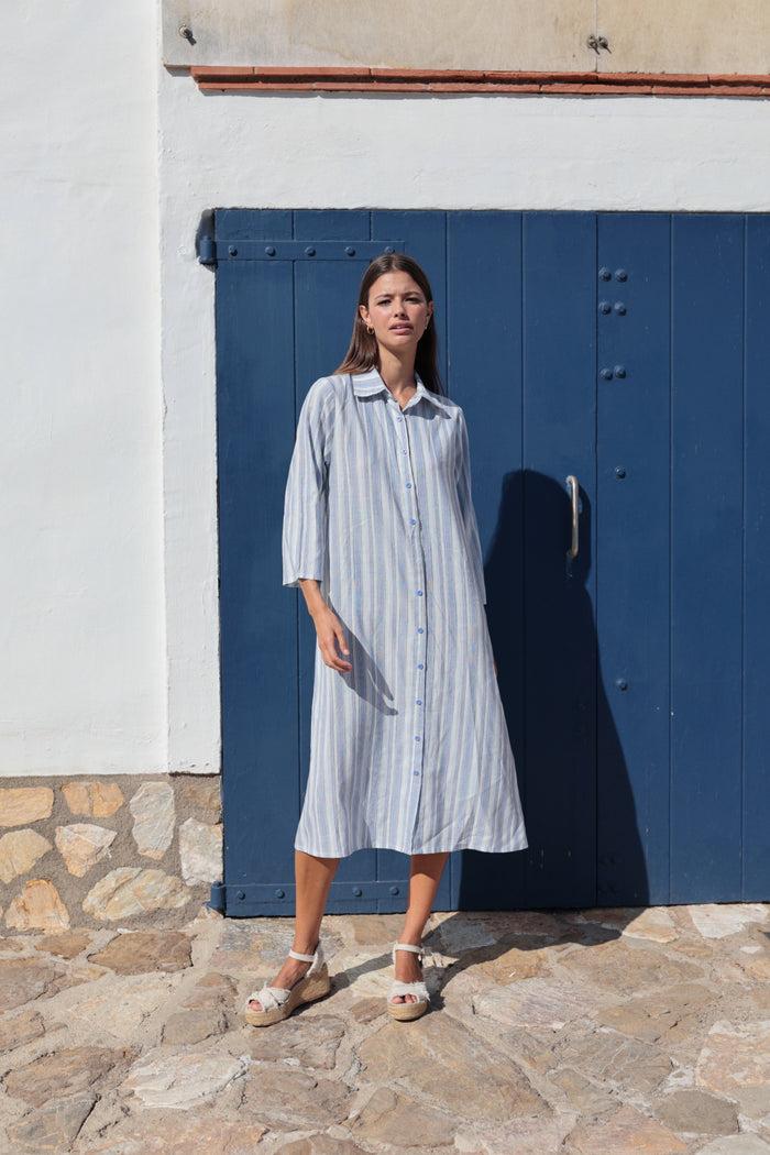 luna llena Vestido camisero Miami Coleccion Livadaki MS808 – Luna Llena