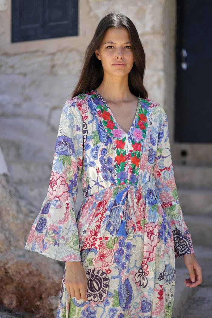 luna llena Vestido largo Micaela Colección Zante MA23 – Luna Llena