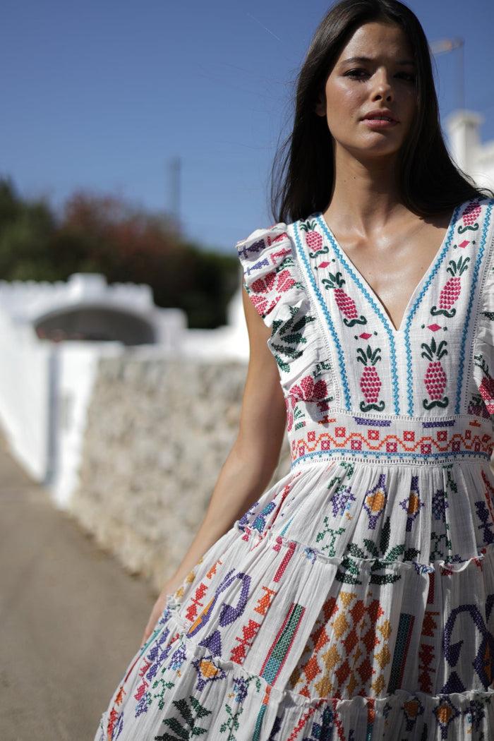 luna llena Vestido Rosario Colección Zihuatanejo BR139 – Luna Llena