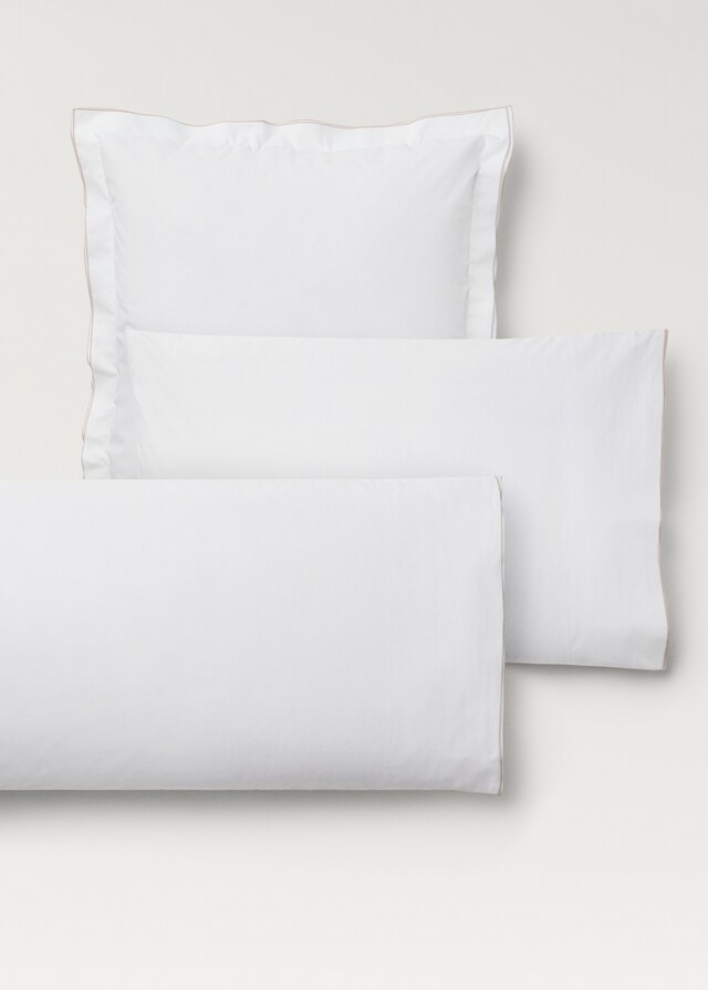 Mango Funda Almohada Algodón Percal Doble Overlock 50x75 Cm