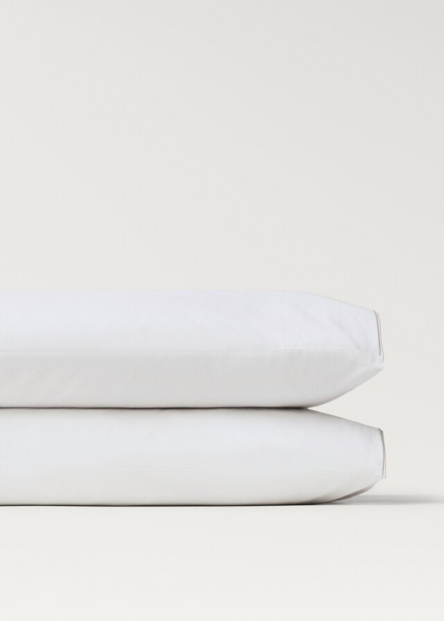 Mango Funda Almohada Algodón Percal Doble Overlock 50x75 Cm