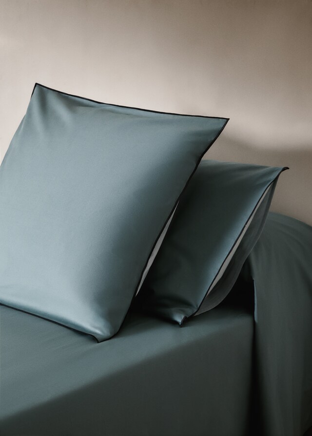 mango Funda almohada algodón percal reversible 50x75 cm