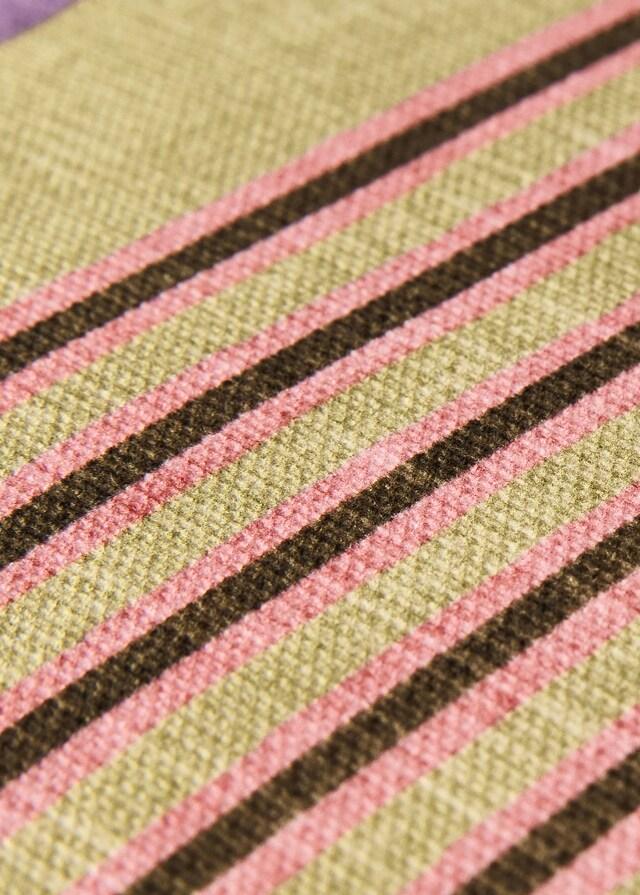 Mango Funda Cojín Ribete A Contraste Raya Multicolor 40x60 Cm