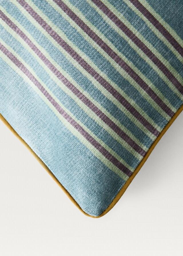 Mango Funda Cojín Ribete A Contraste Raya Multicolor 40x60 Cm