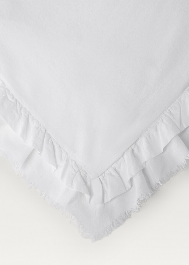 Mango Funda Nórdica Algodón Lavado Volante Lino Cama 135/140 Cm