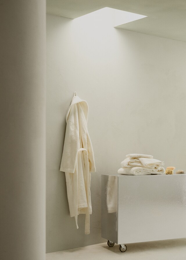 Mango Albornoz Algodón Suave