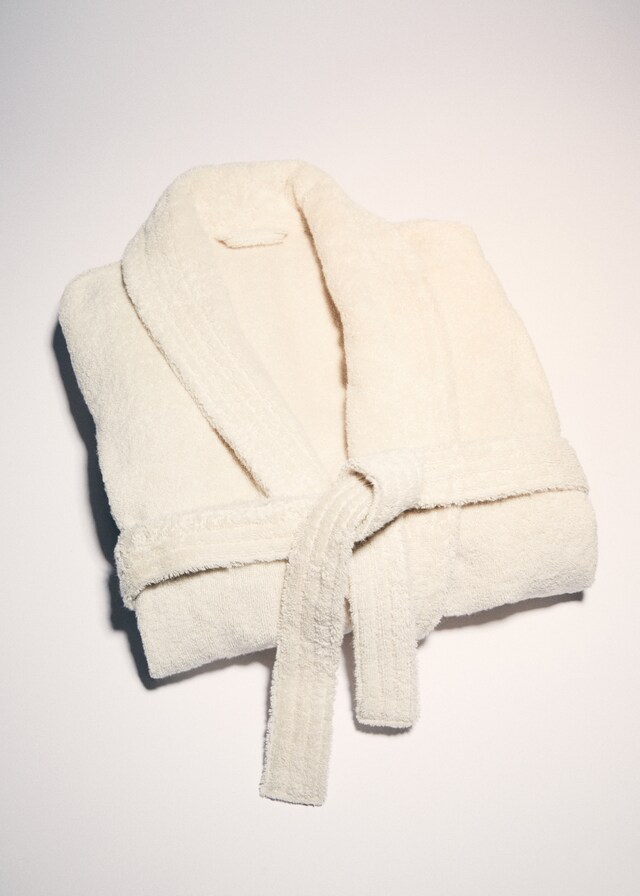 Mango Albornoz Algodón Suave