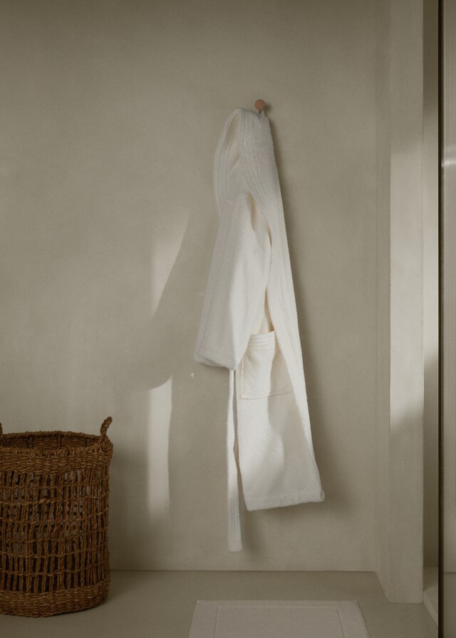 mango Albornoz algodón suave