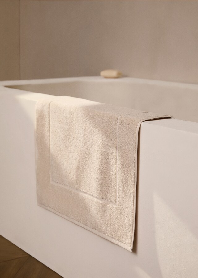 mango Alfombra baño algodón rizo