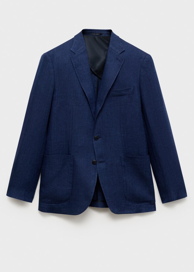 Mango Americana Traje Salerno 100% Lino Slim Fit