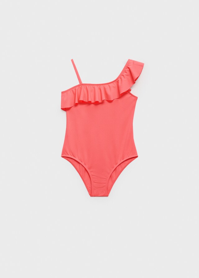 mango Bañador asimétrico volante