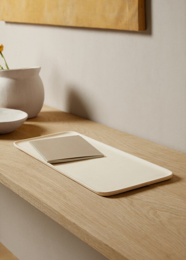 mango Bandeja metálica rectangular 49 5x20cm