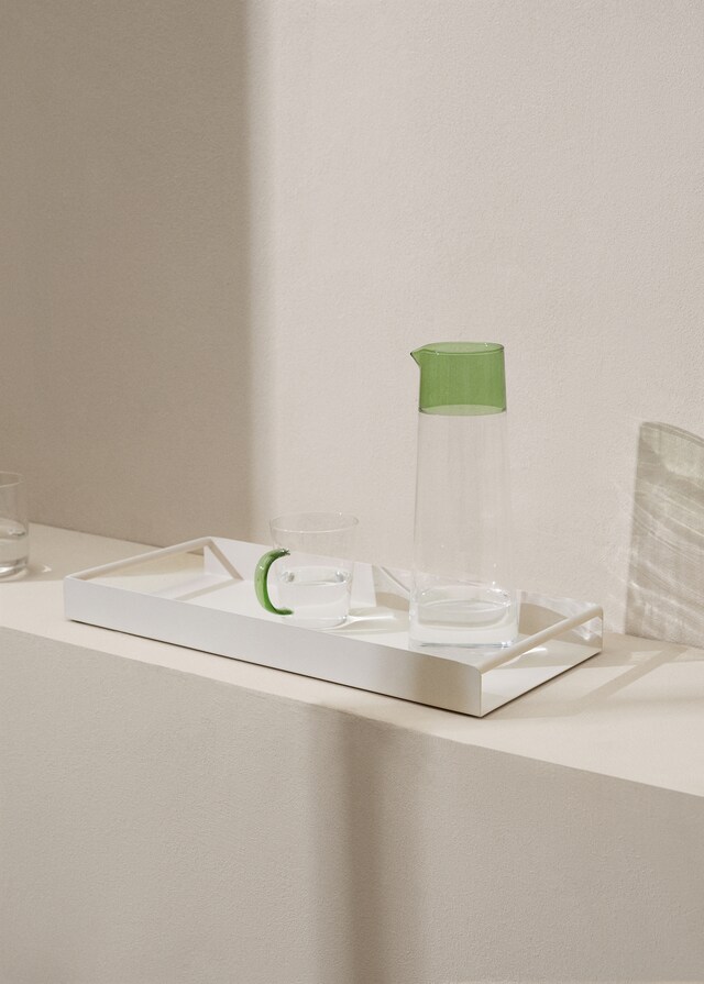 mango Bandeja rectangular metálica 46x20cm