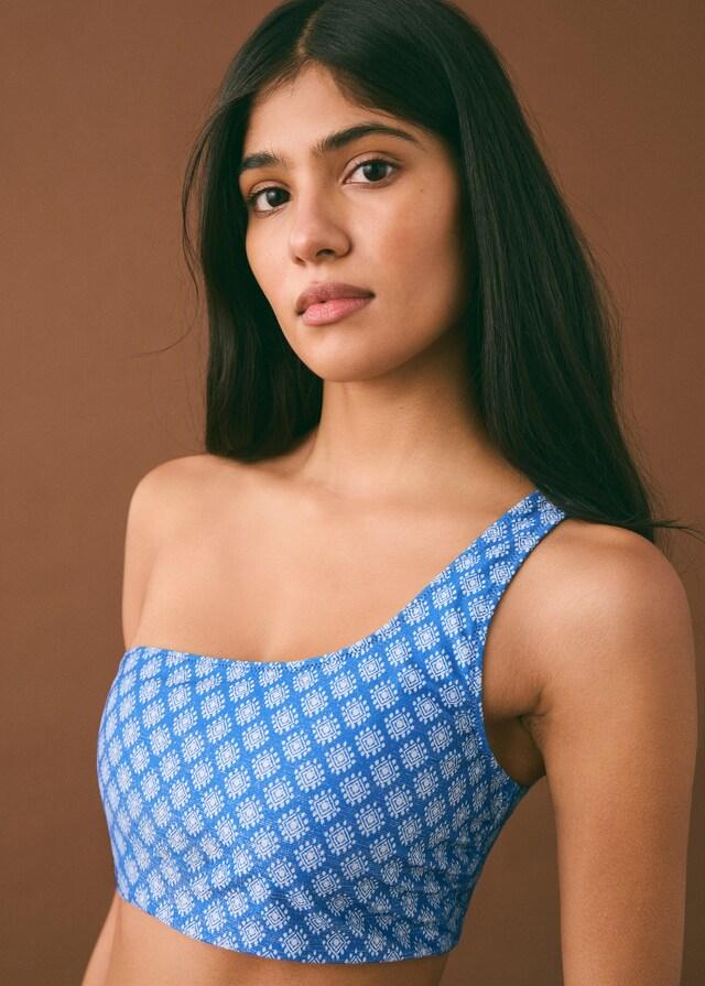 Mango Bikini Estampado Asimétrico