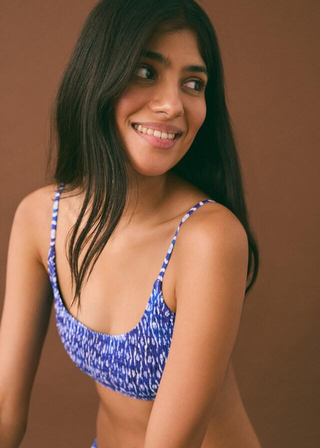 Mango Bikini Estampado Fruncido