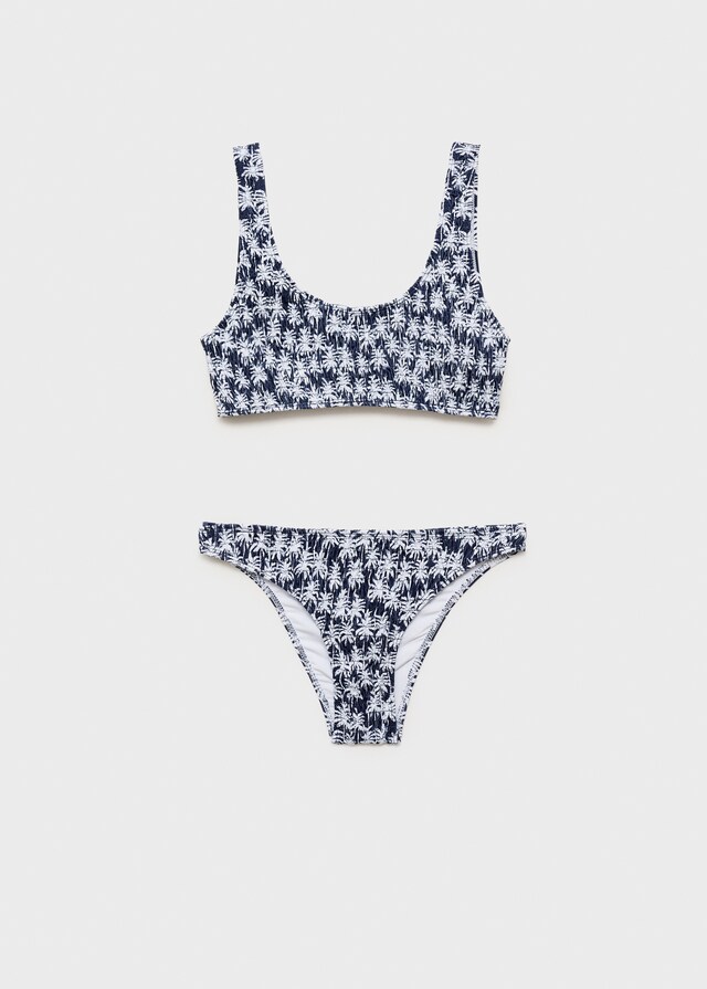 Mango Bikini Estampado Fruncido